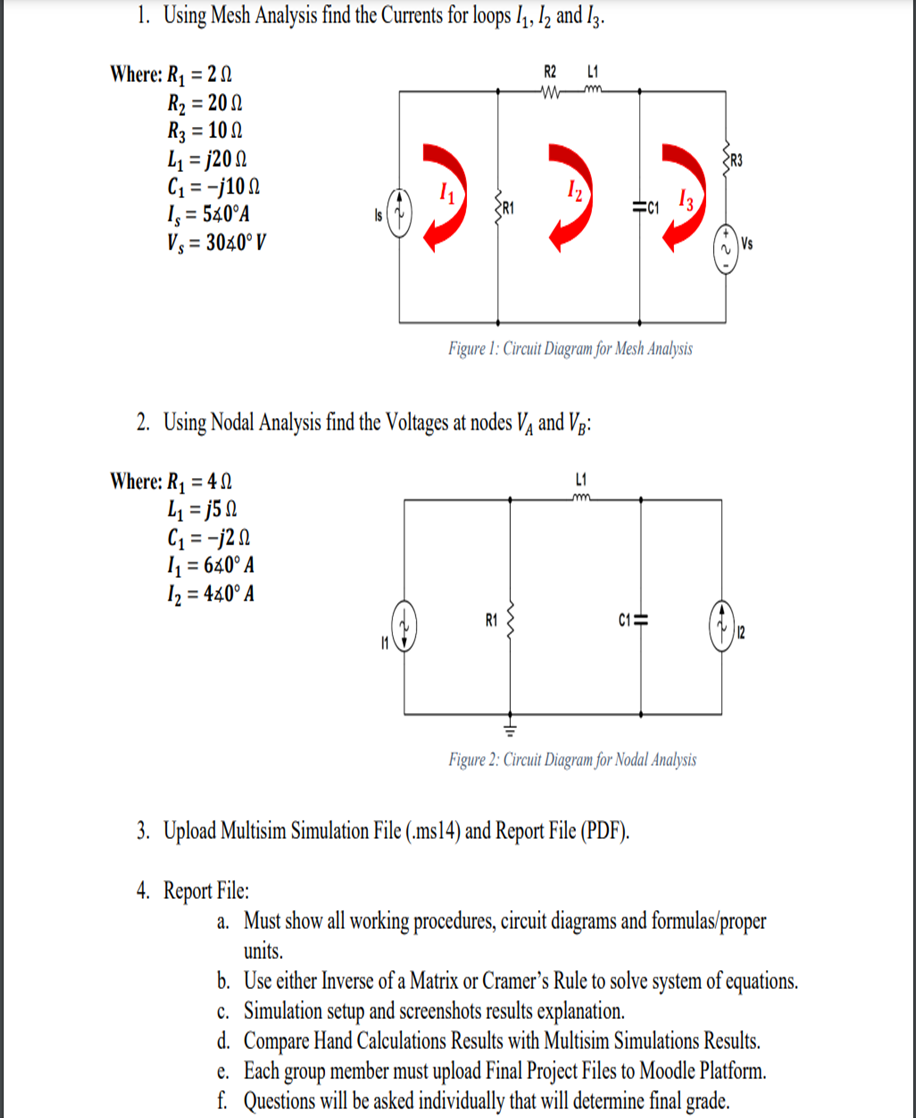 Solved Using Mesh Analysis Find The Currents For Loops Chegg