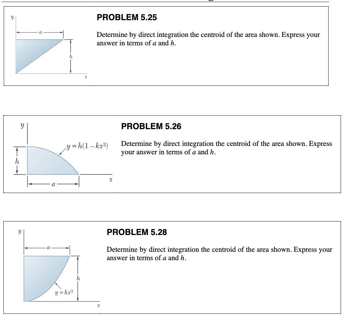 Solved Determine By Direct Integration The Centroid Of The Chegg