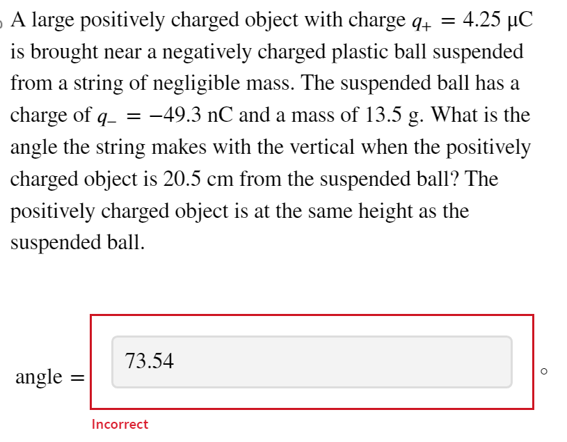 Solved A Large Positively Charged Object With Charge Chegg