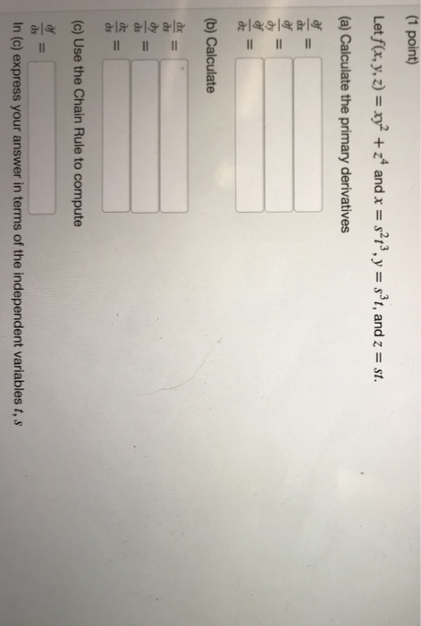 Solved Point Letf X Y Z And X S T Y S T Chegg