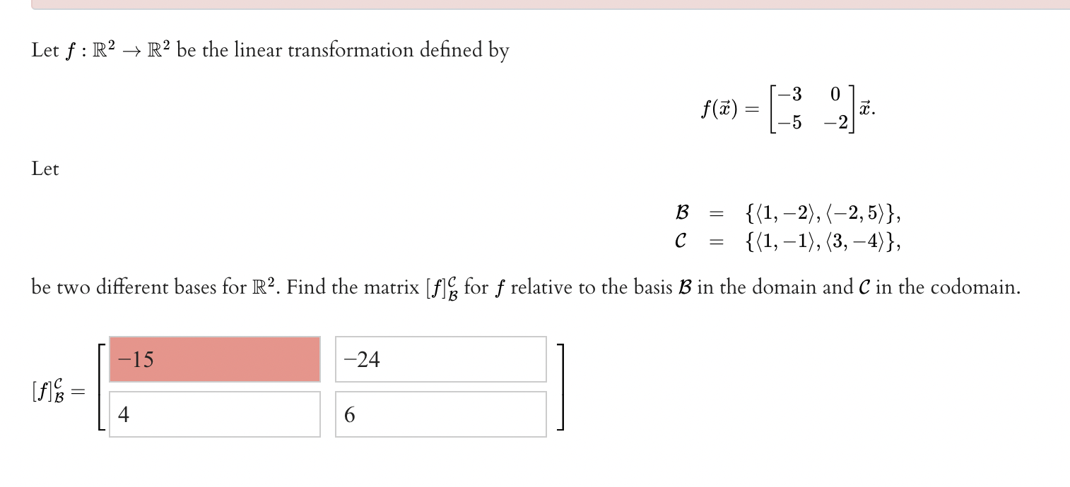 Solved Let F R R Be The Linear Transformation Defined Chegg