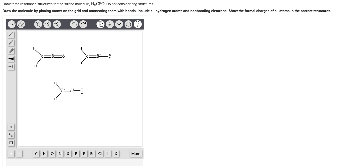 Solved Draw Three Resonance Structures For The Sulfine Chegg