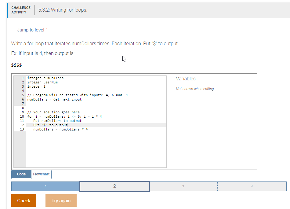 Solved Challenge Activity Writing For Loops Jump Chegg