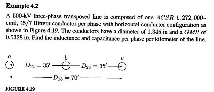 Solved Example 4 2 A 500 KV Three Phase Transposed Line Is Chegg