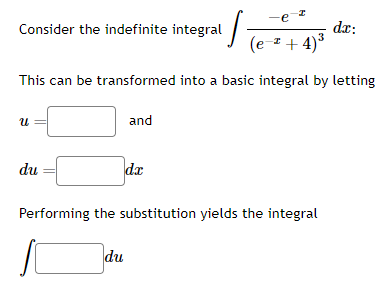 Solved Consider The Indefinite Integral Int Frac