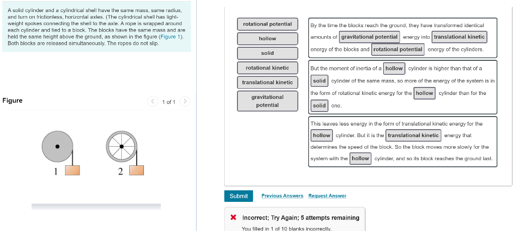 Solved Rotational Potential A Solid Cylinder And A Chegg