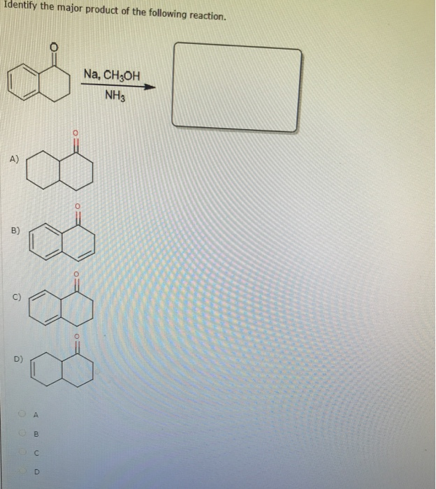 Solved Identify The Major Product Of The Following Reaction Chegg