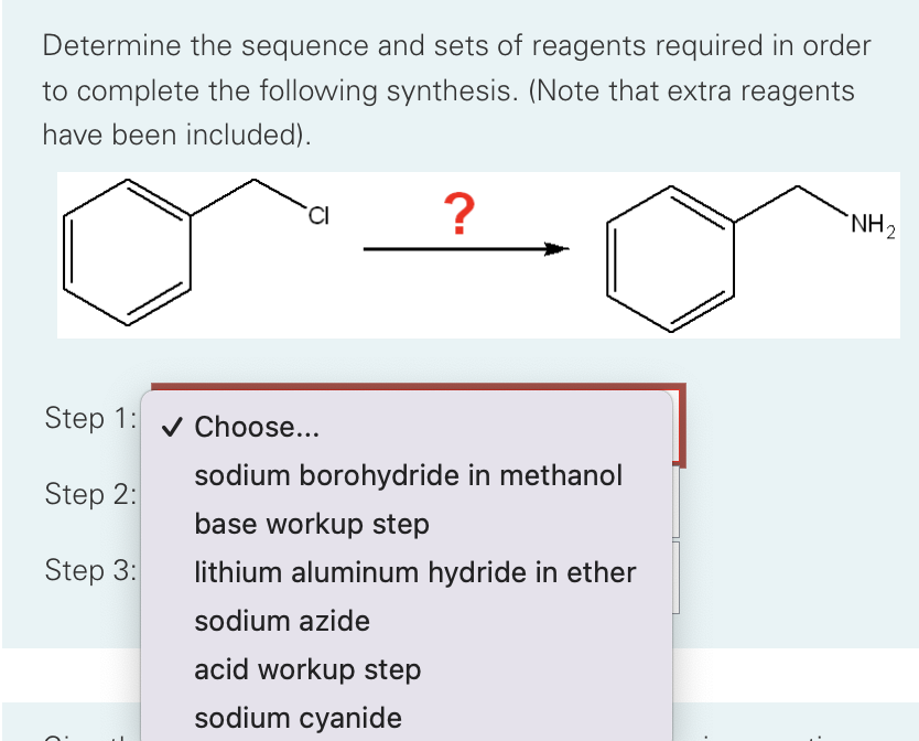 Solved Determine The Sequence And Sets Of Reagents Required Chegg