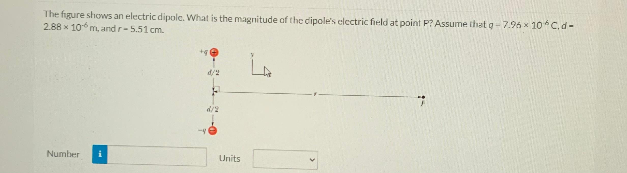 Solved The Figure Shows An Electric Dipole What Is The Chegg