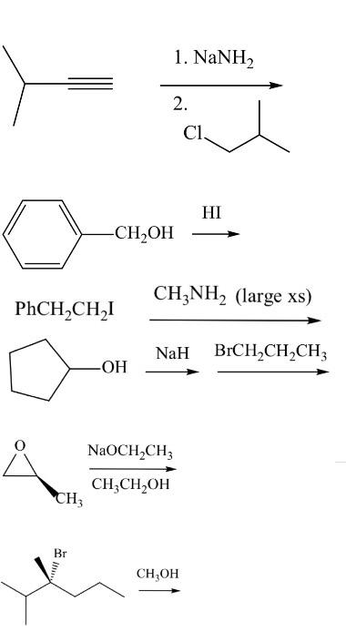 Solved 1 NaNH 2 Ci HI CH OH CH3NH2 Large Xs PhCH CHI Chegg