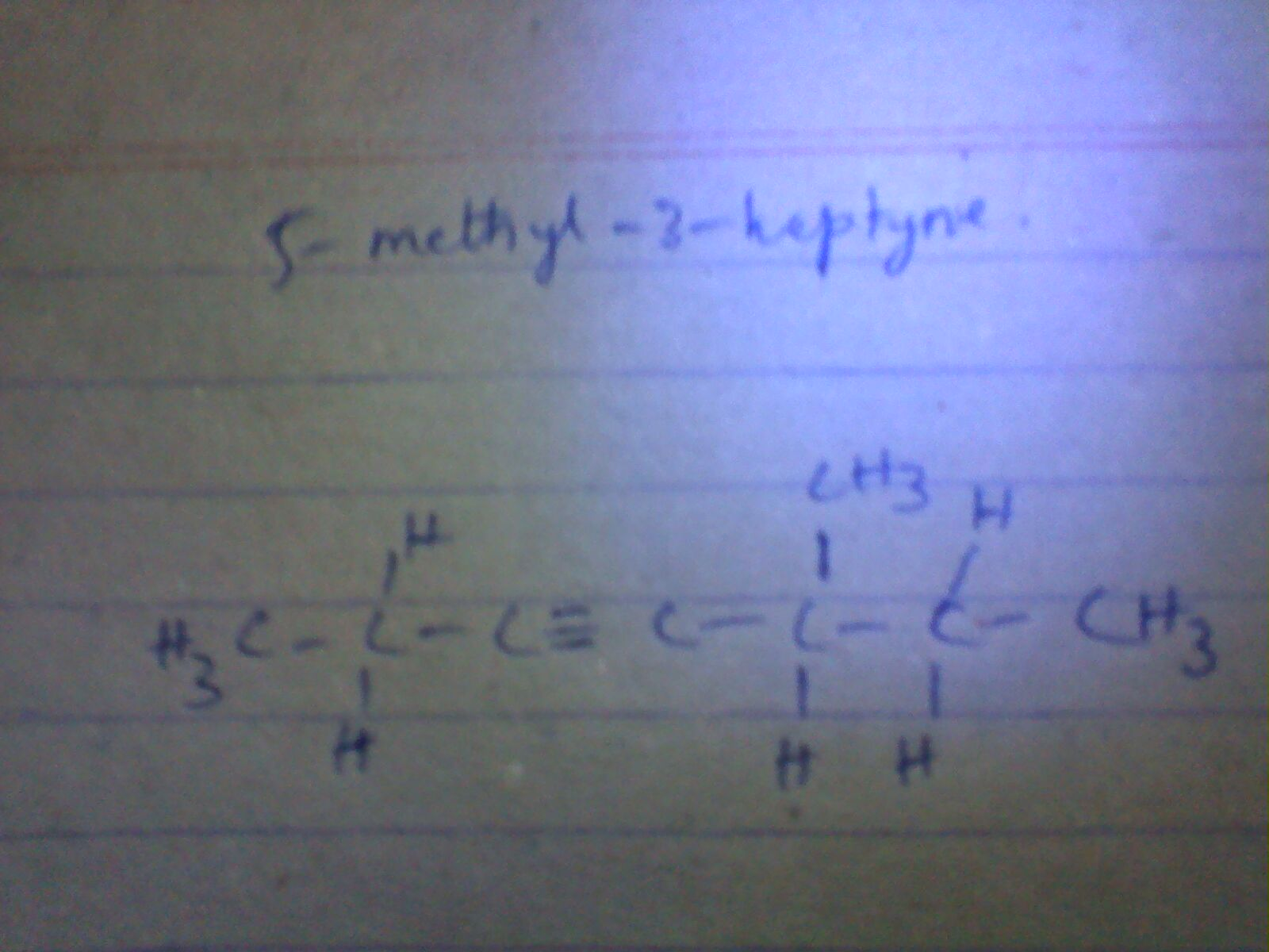 Draw the structure of 5methyl3heptyne. (92) HomeworkLib