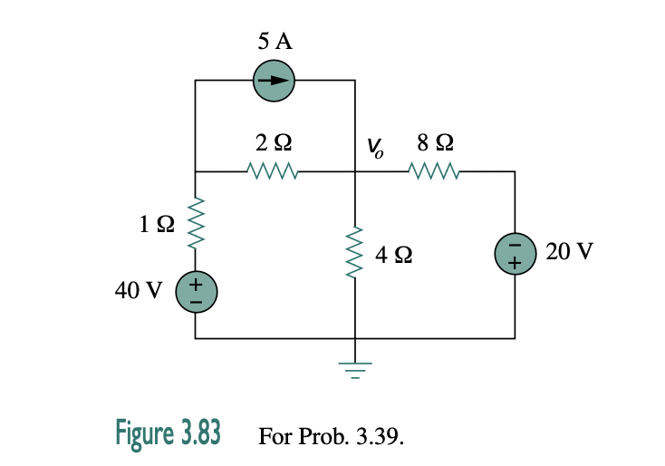 Solved 3 39 Apply Mesh Analysis To Find V0 In The Circuit Chegg