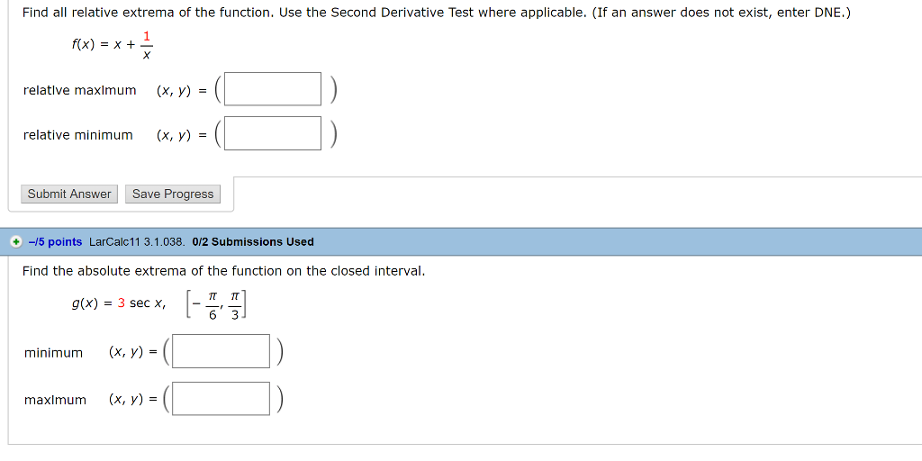 Solved Find All Relative Extrema Of The Function Use The Chegg