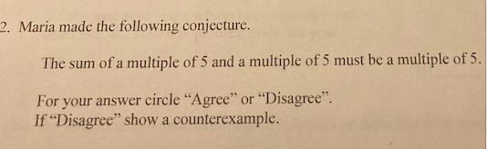 Solved Maria Made The Following Conjecture The Sum Of A Chegg