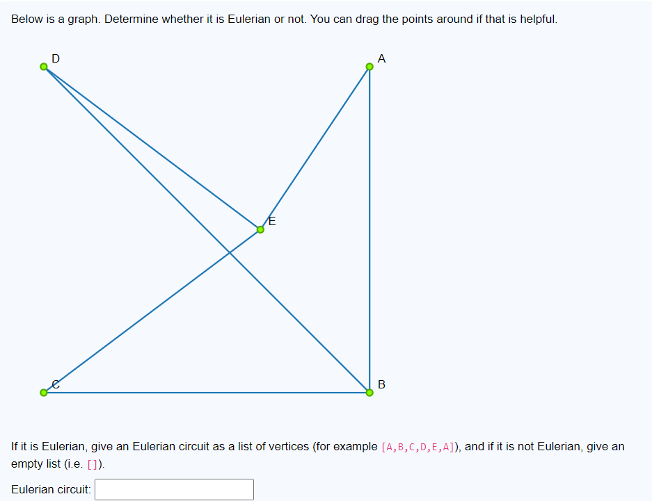 Solved Below Is A Graph Determine Whether It Is Eulerian Or Chegg