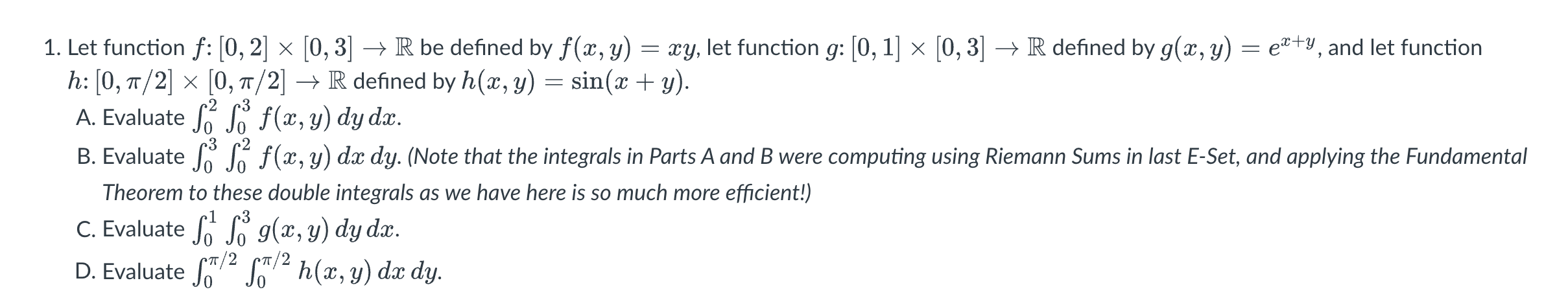 Solved 1 Let Function F 0 2 0 3 R Be Defined By Chegg