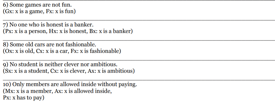 Solved Symbolize The Following English Sentences In The Chegg