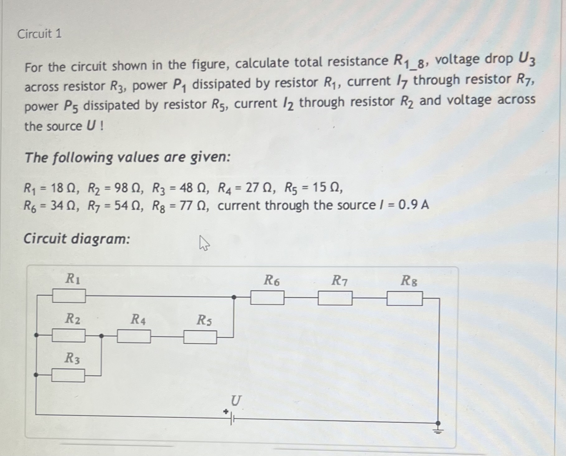 Solved For The Circuit Shown In The Figure Calculate Total Chegg