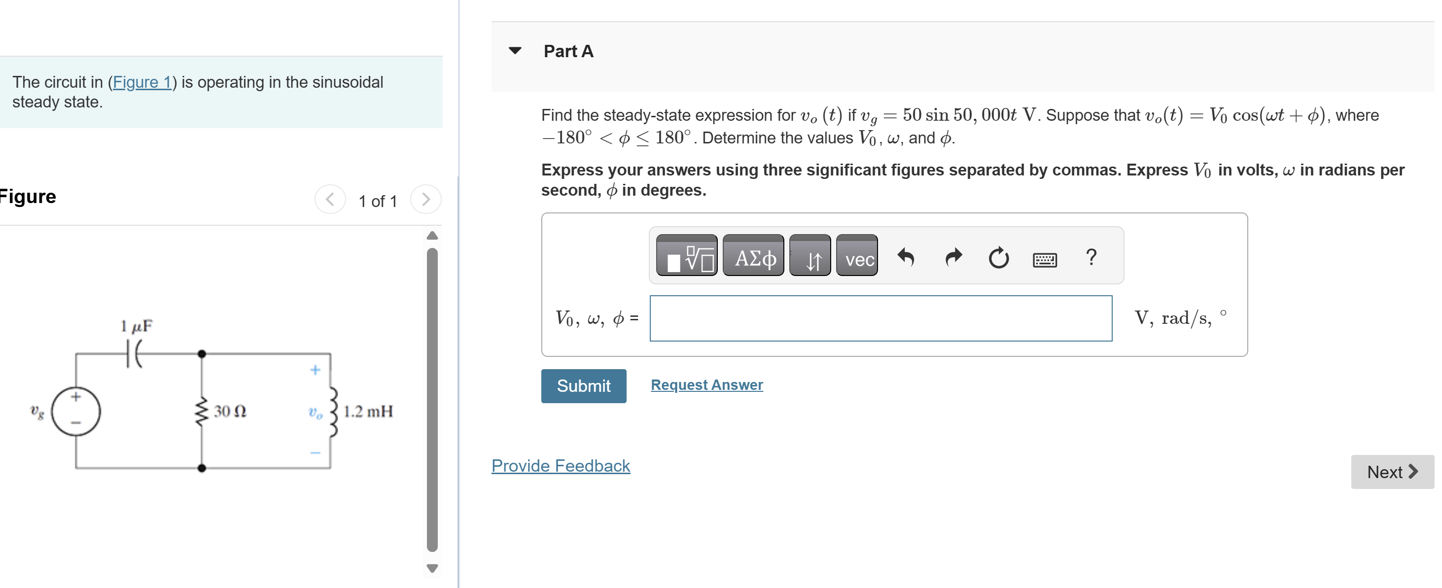 Part Athe Circuit In Figure Is Operating In The Chegg