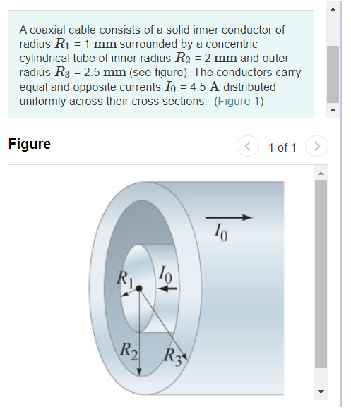 Solved A Coaxial Cable Consists Of A Solid Inner Conductor Chegg