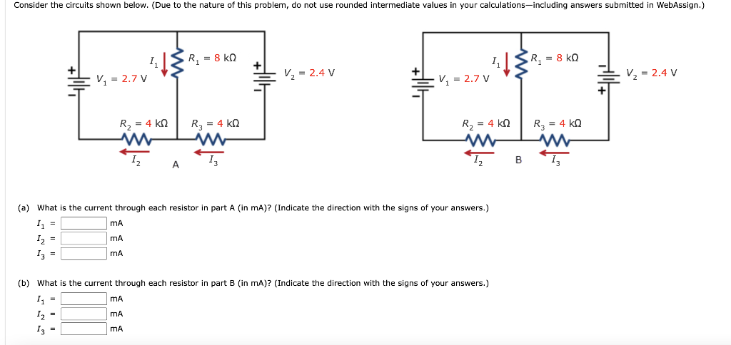 Solved A What Is The Current Through Each Resistor In Part Chegg