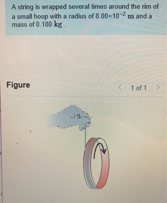 Solved A String Is Wrapped Several Times Around The Rim Of A Chegg