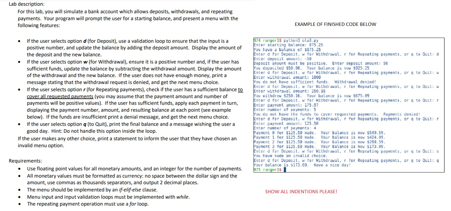 Solved Lab Description For This Lab You Will Simulate A Chegg