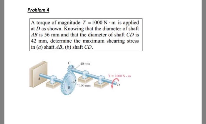 Solved Problem A Torque Of Magnitude T N M Is Applied Chegg