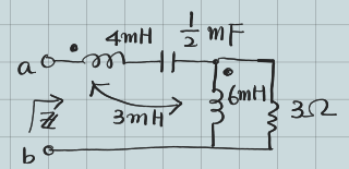 Solved What Is The Equivalent Impedance Zab W 1000rad S Chegg