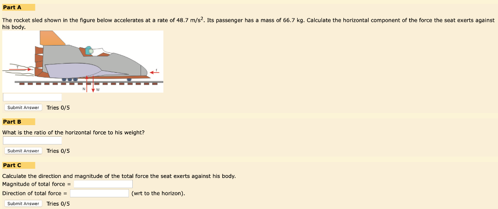 Solved Part A The Rocket Sled Shown In The Figure Below Chegg