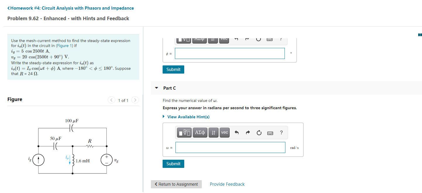 Solved Part A Use The Mesh Current Method To Find The Chegg