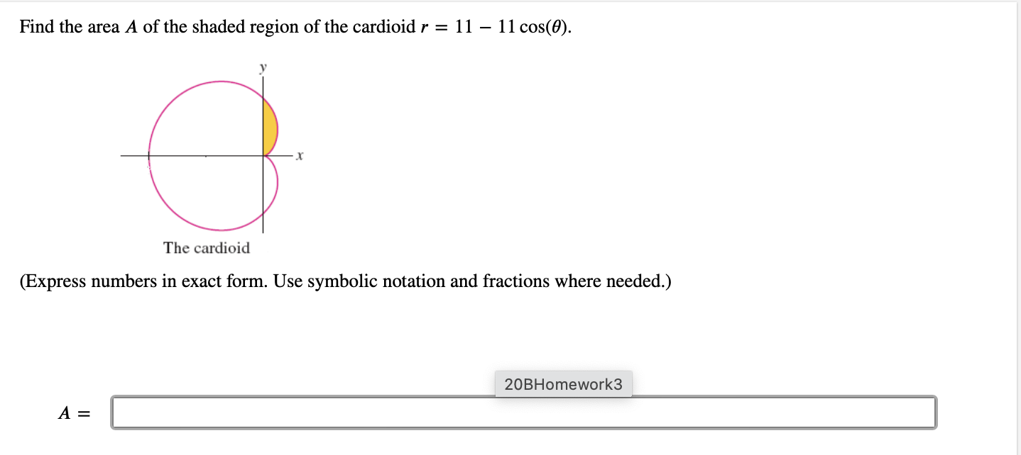 Find The Area A Of The Shaded Region Of The Chegg