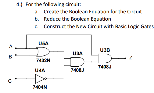 Boolean Equation To Circuit Diagram Solved For The Following