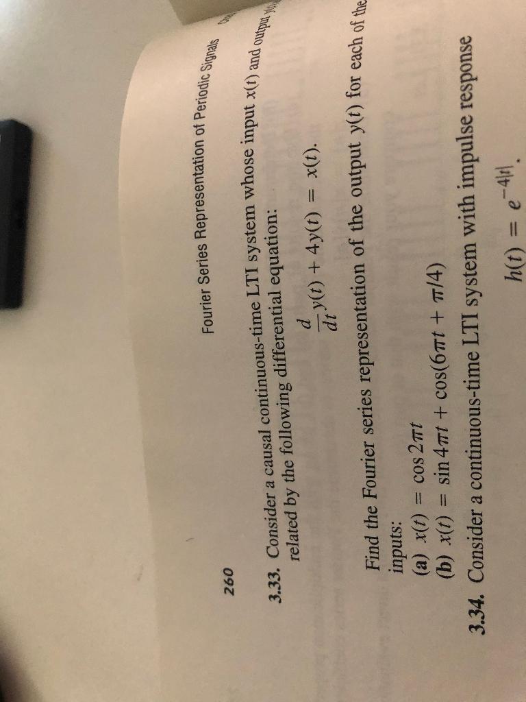 Solved 3 33 Consider A Causal Continuous Time LTI System Chegg