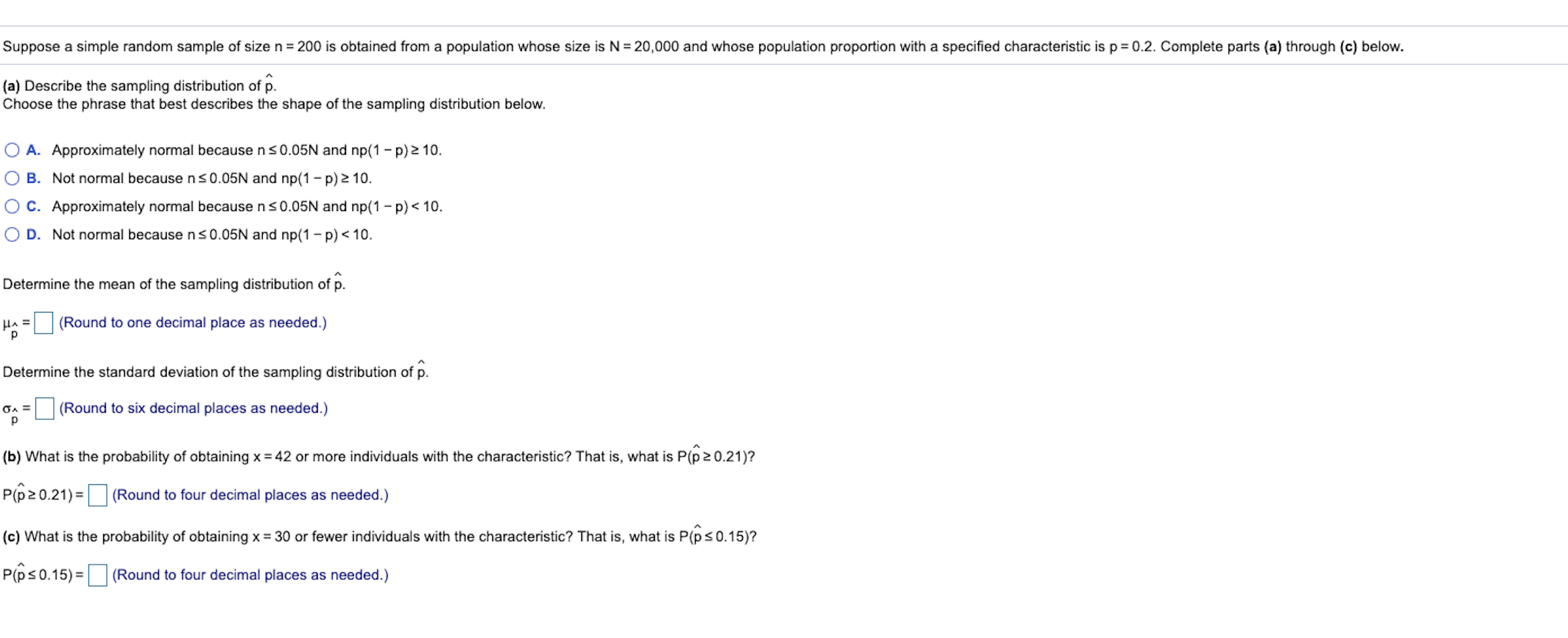 Solved Suppose A Simple Random Sample Of Size N Is Chegg