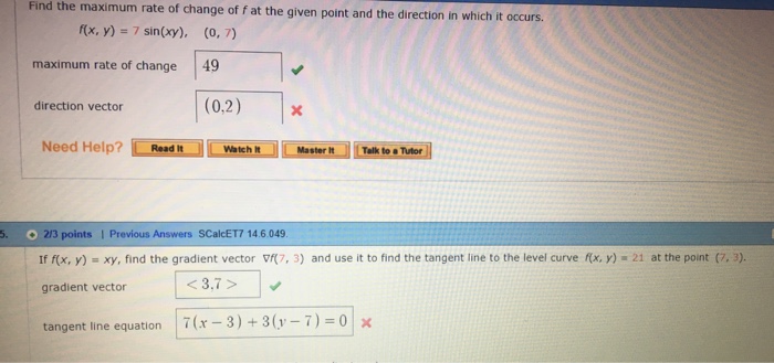 Solved Find The Maximum Rate Of Change Of F At The Given Chegg