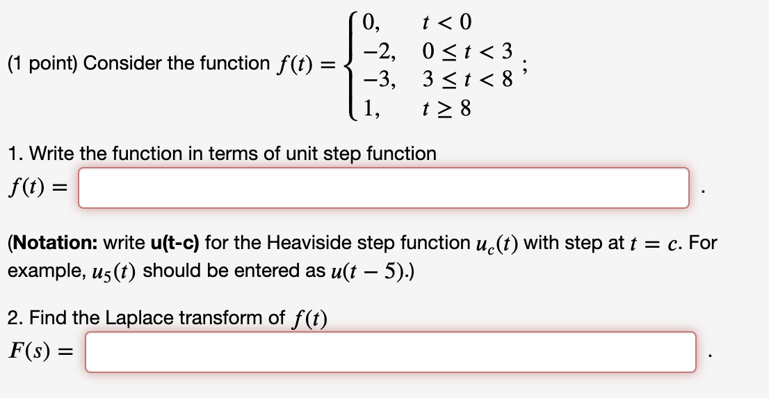 Solved Point Consider The Function F T T