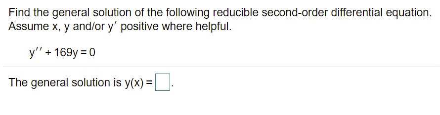 Solved Find The General Solution Of The Following Reducible Chegg