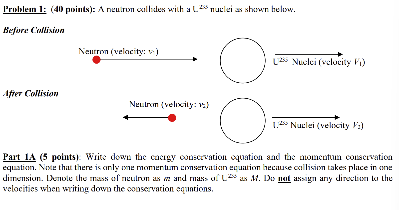 Solved Problem 1 40 Points A Neutron Collides With A Chegg