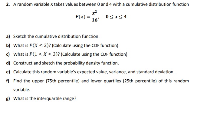 Solved A Random Variable X Takes Values Between And Chegg