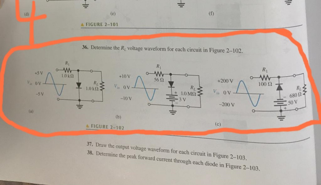 Solved AFIGURE 2 101 36 Determine The R Voltage Waveform Chegg