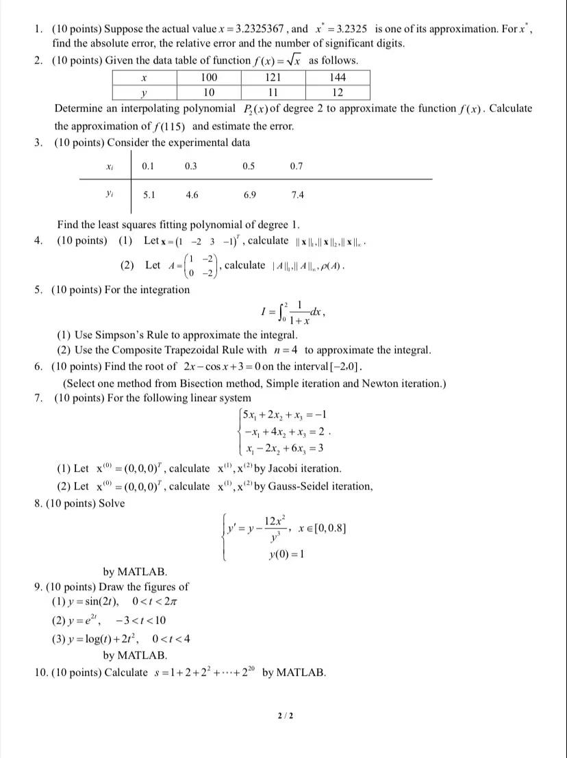 Solved 1 10 Points Suppose The Actual Value X 3 2325367 Chegg