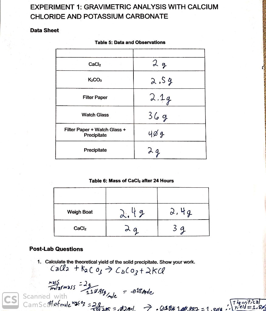 Solved Based On Your Yield Of Calcium Carbonate Calculate Chegg