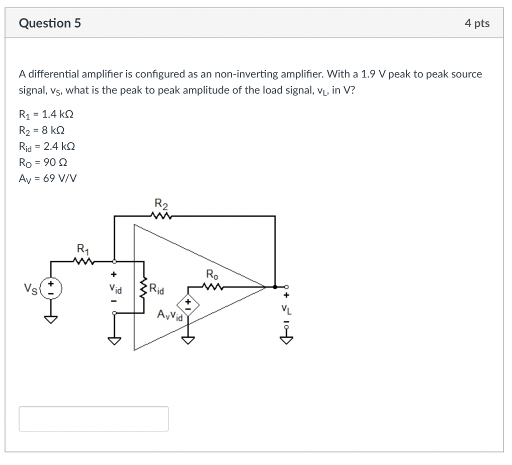 Solved A Differential Amplifier Is Configured As An Chegg