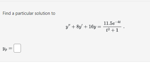 Solved Find A Particular Solution Chegg