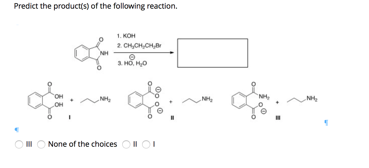 Solved Predict The Product S Of The Following Reaction Chegg