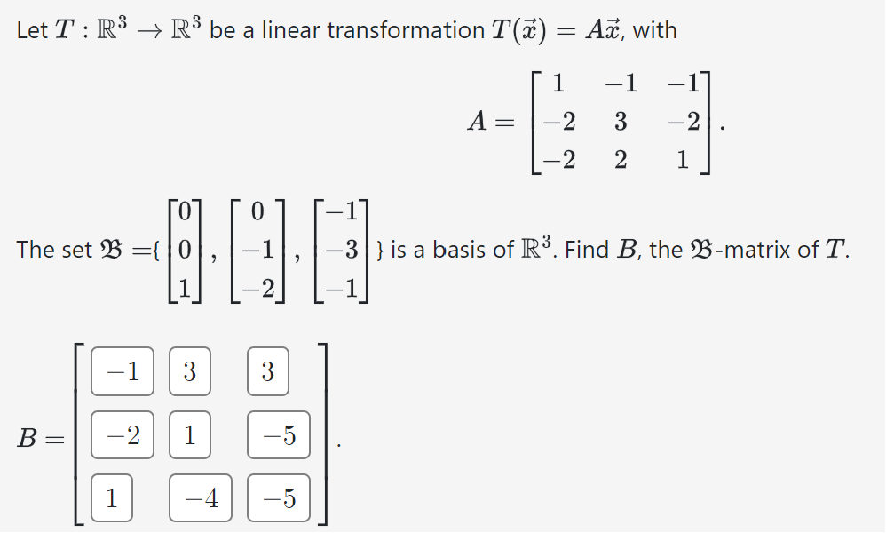 Solved Let T R R Be A Linear Transformation T X Ax With Chegg