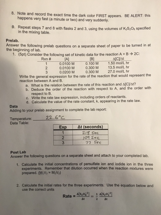 Solved I Need The Post Lab Questions Solved I Have The Pre Chegg