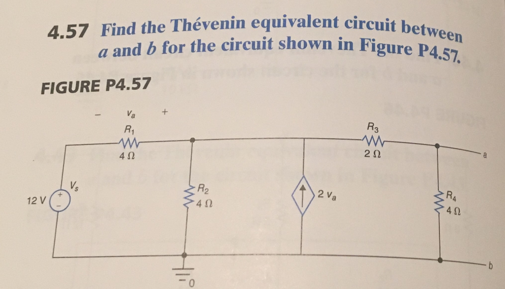 Solved Find The Th Venin Equivalent Circuit Between A Chegg