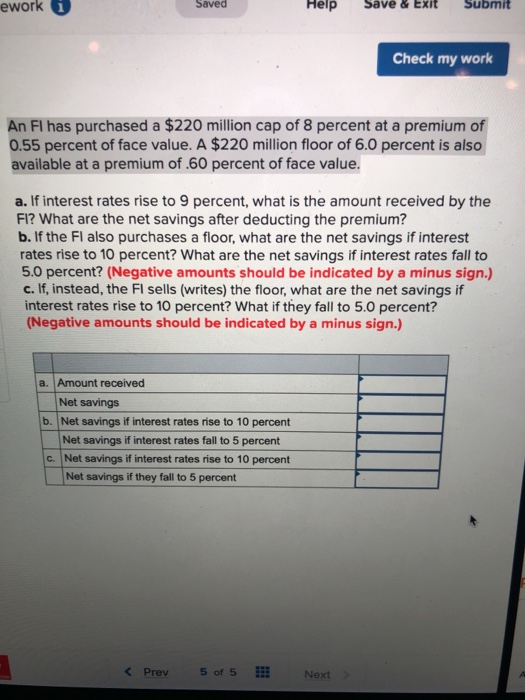 Solved Ework O Savea Help Save Exit Submit Check My Work Chegg